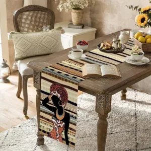 Chemin de table aux motifs ethniques originaux pour décoration