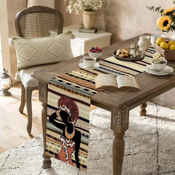 Chemin de table aux motifs ethniques originaux pour décoration