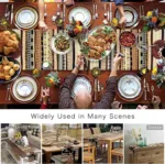 Chemin de table aux motifs traditionnels pour ambiance chaleureuse