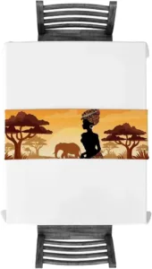 Chemin de table motifs africains, idéal pour la décoration