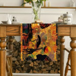 Chemin de table africain décoratif pour repas et événements