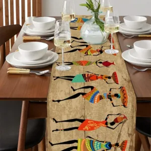 Chemin de table en tissu africain coloré et stylé