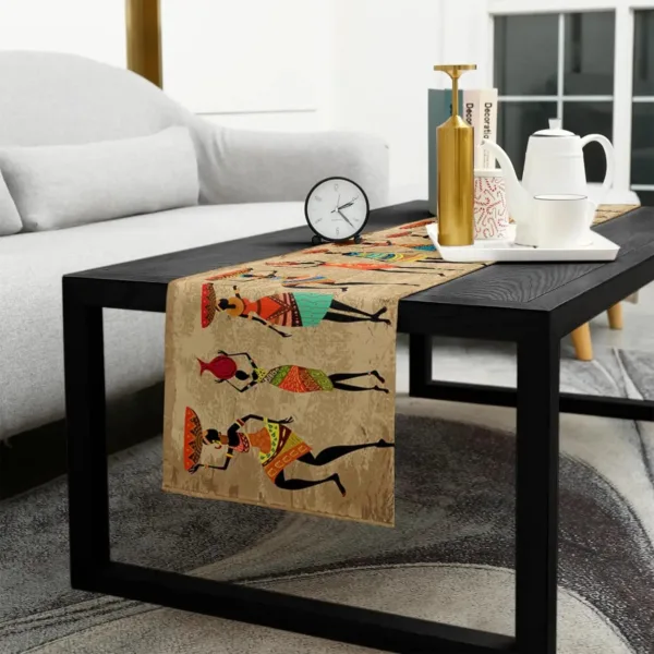 Décoration originale pour table avec tissu africain