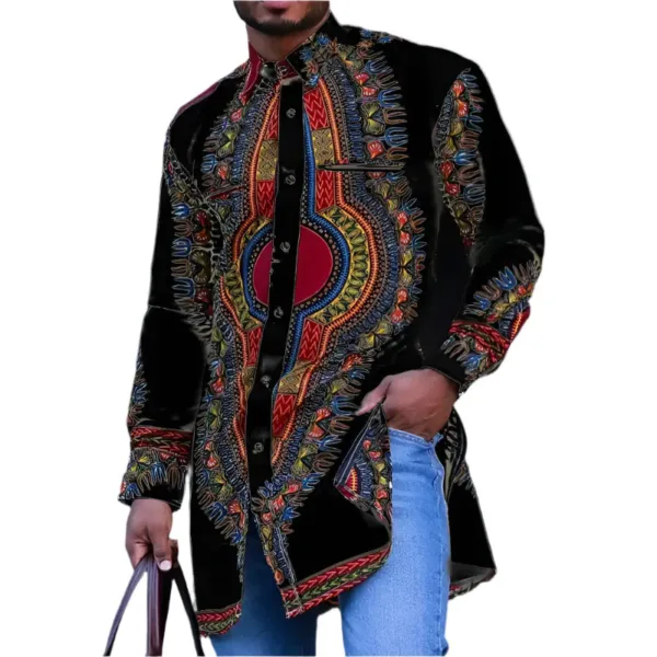 Vêtement africain pour homme avec manches longues
