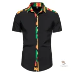 Chemise Africaine Homme Ankara Manches Courtes