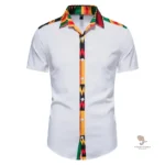 Chemise Homme Ankara à motifs colorés