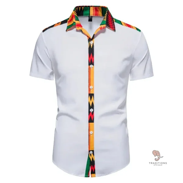 Chemise Homme Ankara à motifs colorés