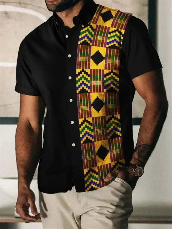 chemise-africaine-homme-coupe-droite-1 Chemise Africaine Homme Coupe Droite