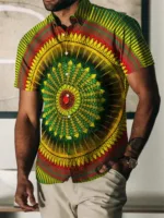 Élégance décontractée avec cette chemise africaine homme