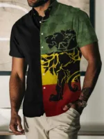 Vêtement homme, chemise à motifs et coupe droite