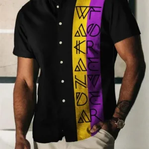 Chemise africaine pour homme, coupe droite élégante