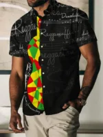 Chemise homme coupe droite, inspiration africaine