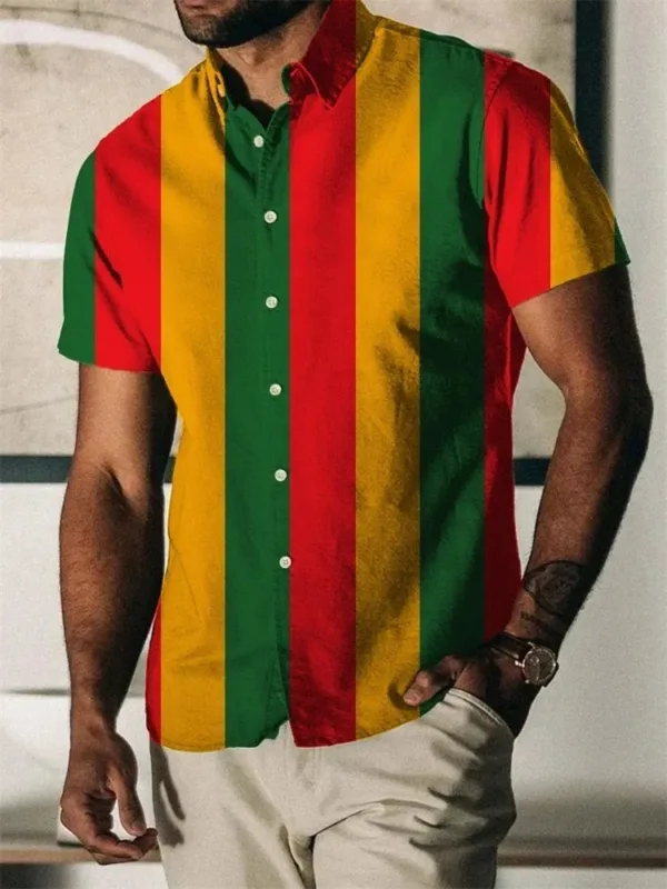 Chemise stylée pour homme, coupe droite unique