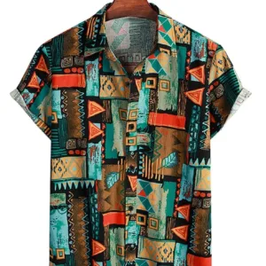 Chemise décontractée africaine pour homme