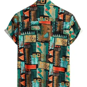 Chemise homme style africain, design moderne et coloré