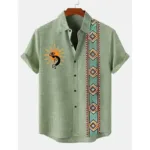 Vêtements hommes Lin, chemise inspirée d'Afrique