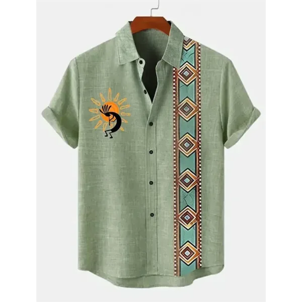 Vêtements hommes Lin, chemise inspirée d'Afrique
