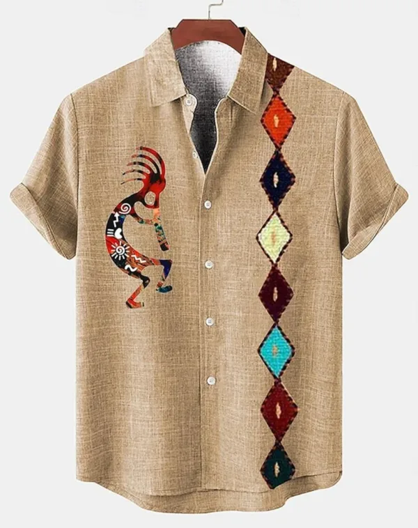 Chemise africaine colorée pour un look décontracté