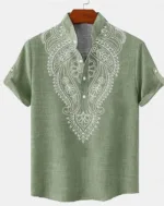 Chemise d'été masculine inspirée de l'Afrique