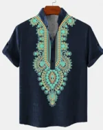 Chemise homme avec motifs africains, légère et chic