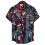 Chemise homme à motifs inspirés de l'Afrique