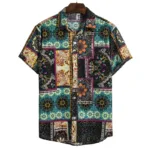 Chemise homme avec impression géométrique originale