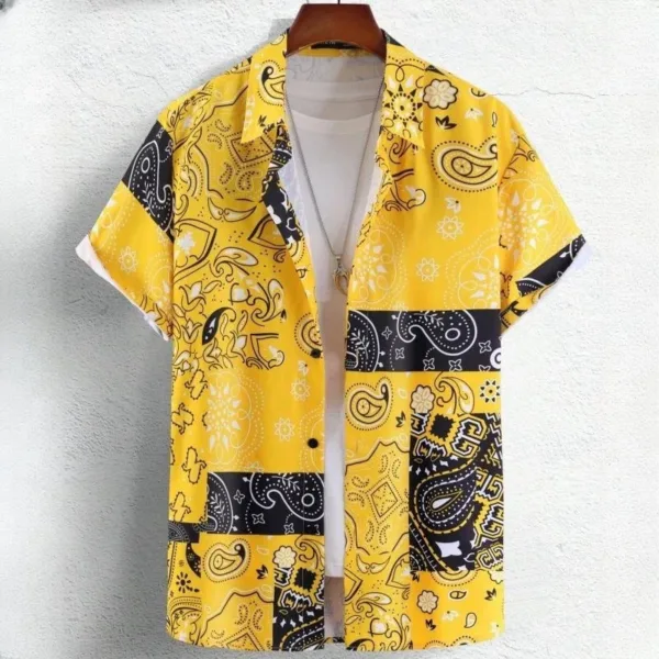 Chemise avec imprimé africain contemporain