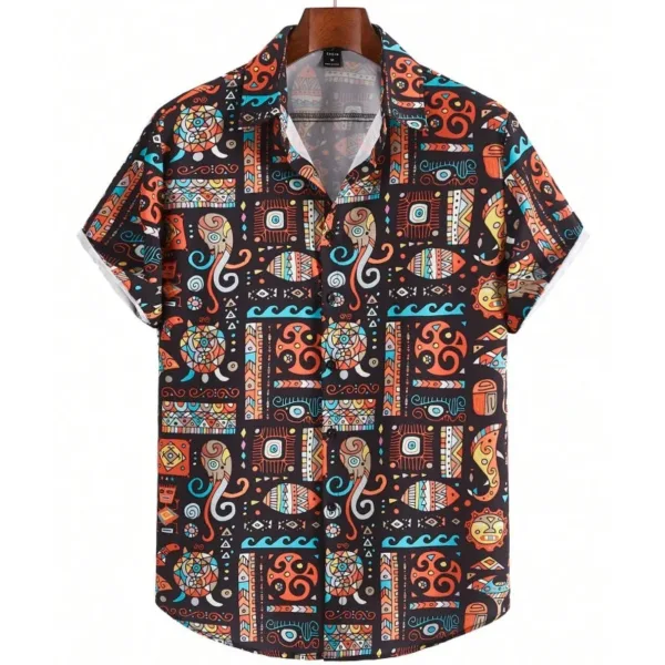 Chemise pour homme inspirée des motifs africains