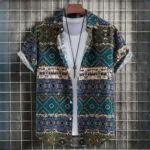 Chemise grande taille aux motifs vibrants