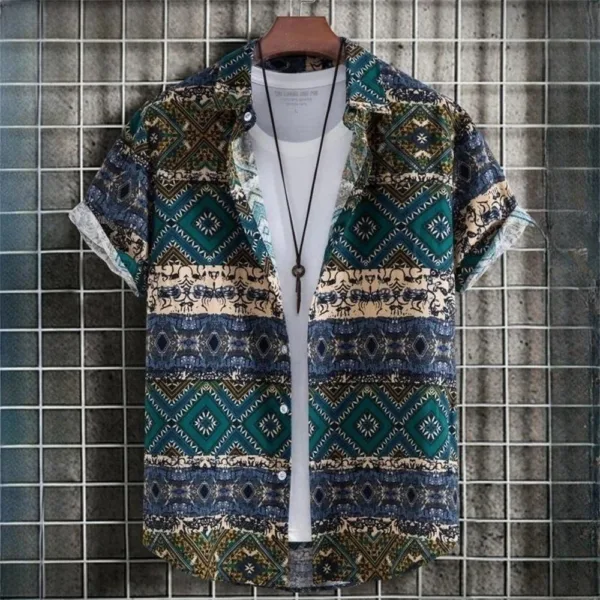 Chemise grande taille aux motifs vibrants