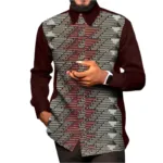 Chemise africaine homme habillée au design élégant et coloré
