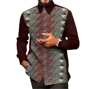 Chemise africaine homme habillée au design élégant et coloré