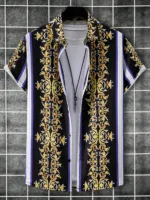 Chemise homme aux motifs africains vibrants