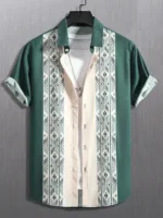 Chemise homme avec couleurs et motifs africains