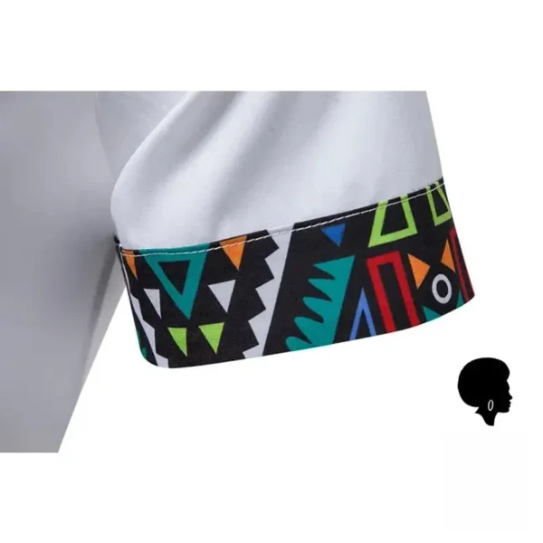 Chemise homme à manches courtes, design ethnique