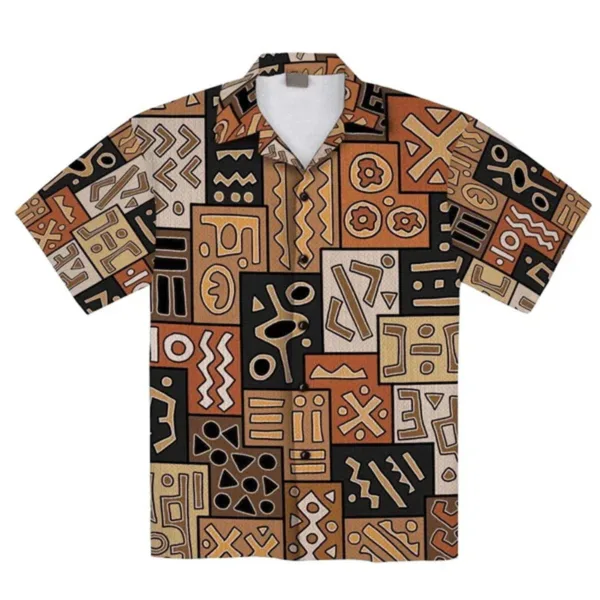 Chemise homme tribu africaine colorée