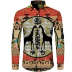 Chemise Africaine Homme Manche Longue en tissu coloré