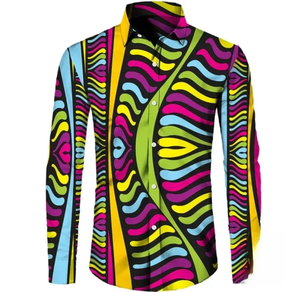 Haut africain pour homme, manche longue, style élégant