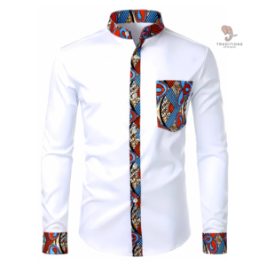 Chemise Africaine Homme Col Mao Manche Longue