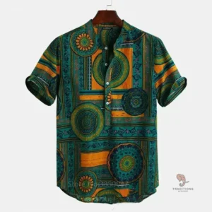 Chemise Africaine Homme Respirante pour un style décontracté