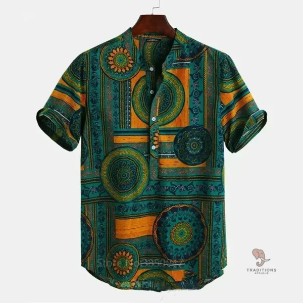 chemise-africaine-homme-respirante-1 Chemise Africaine Homme Respirante pour un style décontracté