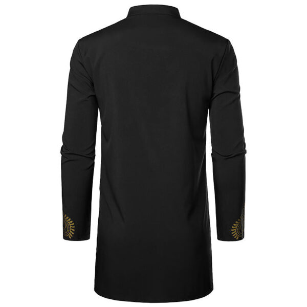 Chemise africaine blanche et dorée pour homme - vue 3