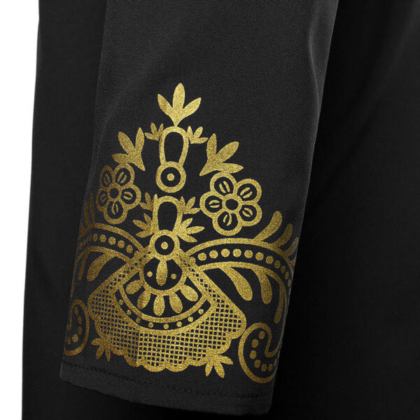 Chemise africaine blanche et dorée pour homme - vue 8