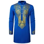 Design élégant en blanc et or pour homme