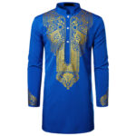 Chemise traditionnelle africaine à manches longues