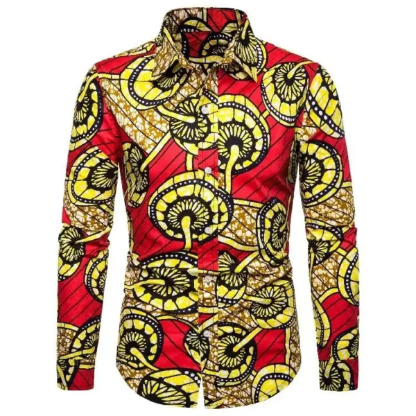 chemise-africaine-manche-longue-1 Chemise Africaine Homme à manches longues