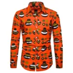 Chemise Africaine Rouge Manches Longues pour Homme