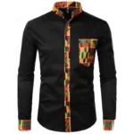 Chemise blanche pour homme, design africain unique