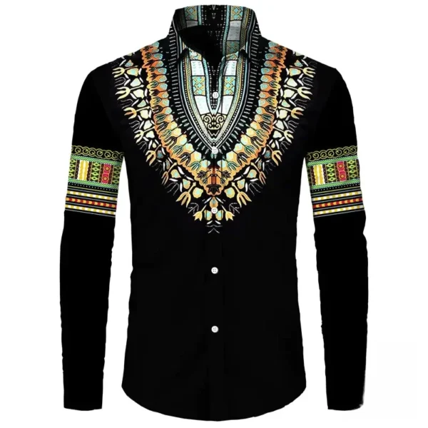 Chemise Dashiki Homme, style africain traditionnel - vue 2