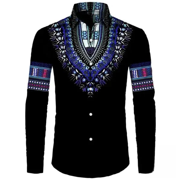 Chemise Dashiki Homme, style africain traditionnel - vue 3